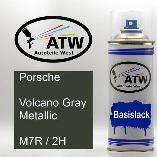 Porsche, Volcano Gray Metallic, M7R / 2H: 400ml Sprühdose, von ATW Autoteile West.